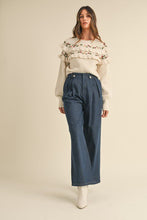 Load image into Gallery viewer, Elevated Essentials In Charge Pleated Denim Trousers
