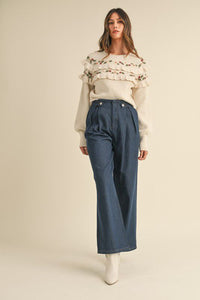 Elevated Essentials In Charge Pleated Denim Trousers