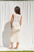 Load image into Gallery viewer, Like Second Nature Ecru Denim Skirt
