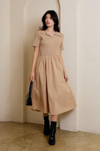Cross Your Mind Mixed Dress
