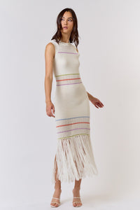 Sweet Getaway Knit x Fringe Dress