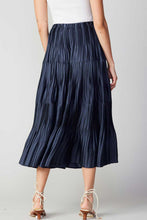 Load image into Gallery viewer, Subtly Chic Navy Tiered Skirt
