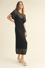 Load image into Gallery viewer, Summer Glow Net Dress in Black
