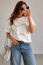 Load image into Gallery viewer, Glimmer Waves Tee in White
