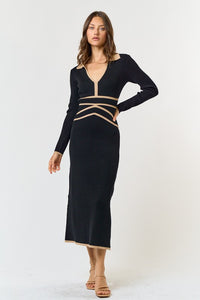 Elegant Edge Knit Dress