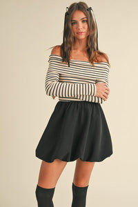 Sleek Stripes Ribbed Top