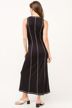 Load image into Gallery viewer, Sleek Contrast Black Dress
