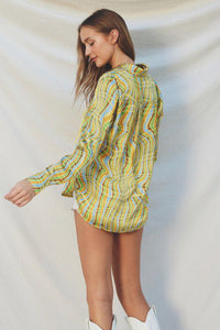 Retro Love Silk Blouse