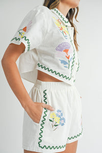 Cabana Chic Embroidered Set