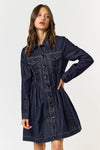 Escaping Shadows Denim Dress