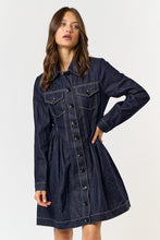 Load image into Gallery viewer, Escaping Shadows Denim Dress
