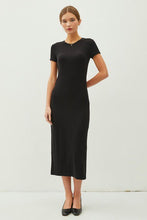 Load image into Gallery viewer, Elevated Essentials Perfect Tee Dress in Black
