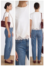 Load image into Gallery viewer, Hint of Lace Crew Tee
