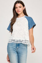 Load image into Gallery viewer, Sweetly Detailed Mixed Tee
