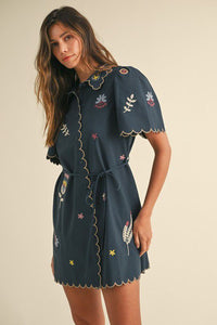 Someplace Somewhere Embroidered Dress