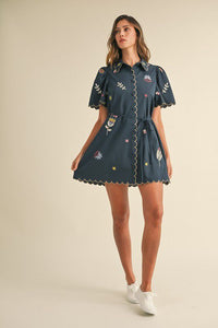 Someplace Somewhere Embroidered Dress