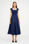 Delia Navy Midi Dress