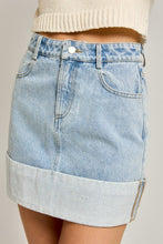 Load image into Gallery viewer, First Pick Cuffed Denim Skirt
