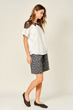 Load image into Gallery viewer, All the Possibilities Lace Tee in White/Black
