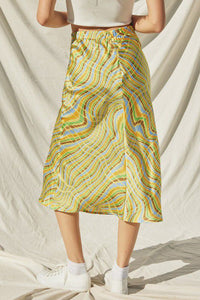 Retro Love Silk Skirt