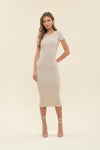 Wardrobe Capsule Knit Dress in Beige