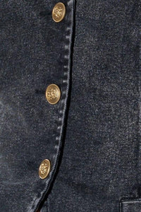 Seems Like It Black Denim Vest