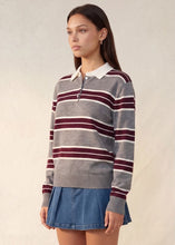 Load image into Gallery viewer, Varsity Charm Polo in Grey
