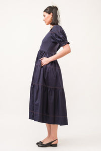 Kora Navy Midi Dress