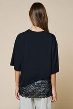 Load image into Gallery viewer, Just Darling Lace Tee in Black
