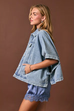 Load image into Gallery viewer, Everything in Between Denim Cape Jacket
