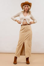 Load image into Gallery viewer, World View Sand Midi Skirt
