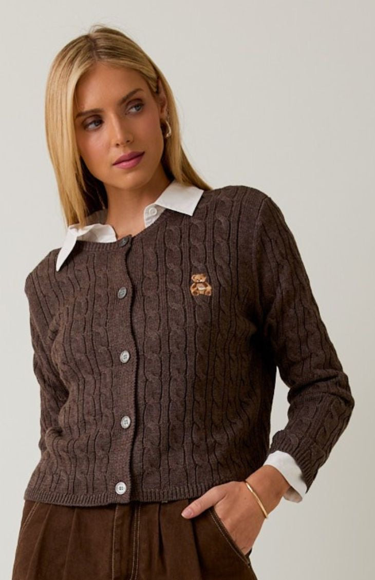 Taking Notes Teddy Cardigan