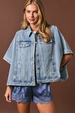 Load image into Gallery viewer, Everything in Between Denim Cape Jacket
