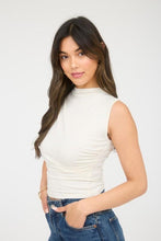Load image into Gallery viewer, Elevated Essentials - The Mock Neck Tee in Cream
