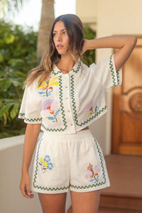 Cabana Chic Embroidered Set