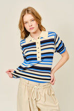 Load image into Gallery viewer, It All Lines Up Knit Polo
