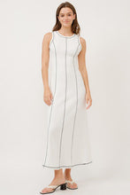 Load image into Gallery viewer, Sleek Contrast White Dress
