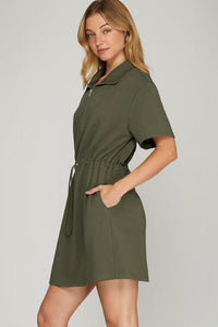 It All Worked Out Olive Dress