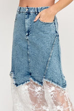 Load image into Gallery viewer, Casually Sophisticated Denim Mix Skirt
