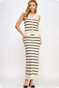 Neutral Grace Striped Set