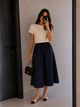 Load image into Gallery viewer, Gather Around Mixed Media Dress
