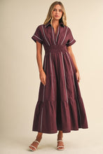 Load image into Gallery viewer, Show Me The Way Burgundy Dress
