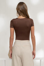 Load image into Gallery viewer, Elevated Essentials Tee Bodysuit in Coffee Bean
