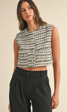 Load image into Gallery viewer, La Parisienne Tweed Vest
