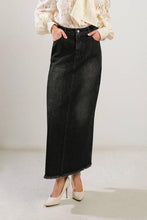 Load image into Gallery viewer, Seems Like It Black Denim Skirt
