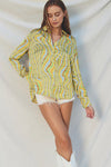 Retro Love Silk Blouse