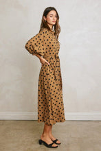 Load image into Gallery viewer, Spot On Camel Midi Dress
