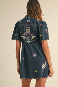 Someplace Somewhere Embroidered Dress