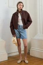 Load image into Gallery viewer, First Class Brown Dot Windbreaker
