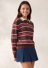 Load image into Gallery viewer, Varsity Charm Polo in Brown
